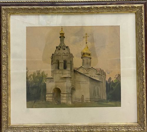 Skizze einer Kirche
