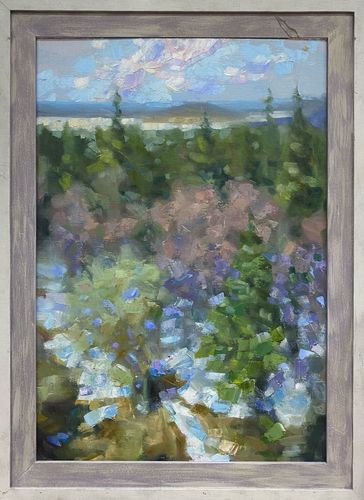 Primavera. Vista dalla finestra sullo stagno di Izhevsk
