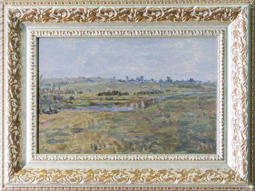 Esboço para a pintura "My Homeland N-Multan Village" (Minha terra natal, vila de N-Multan)