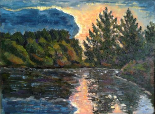 Sunset (Necchino pond)
