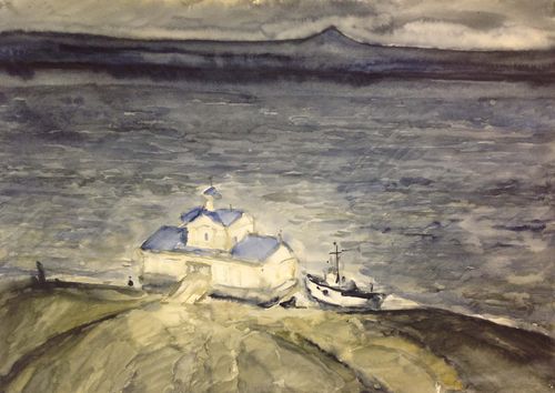 Painting "Wind", series "23 Views of Kama"